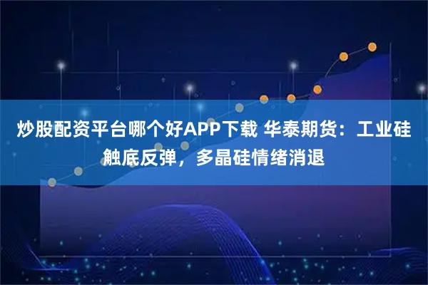 炒股配资平台哪个好APP下载 华泰期货：工业硅触底反弹，多晶硅情绪消退